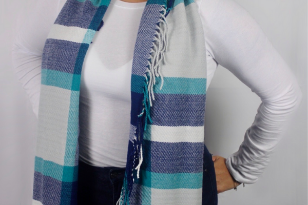 Plaid Knit Scarf