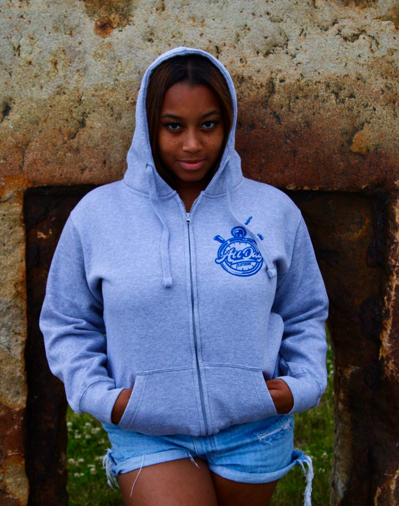 Weather Grey Zip Up Hoodie