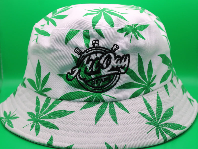 White Stoner Bucket hat