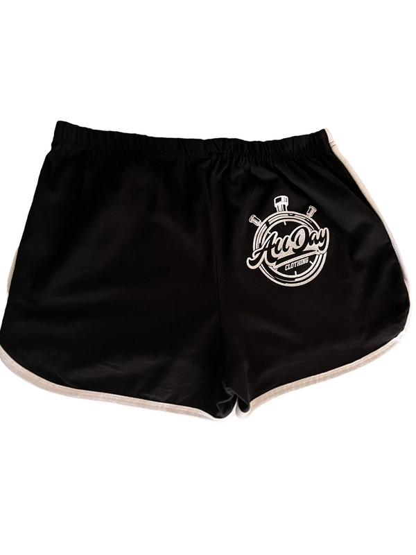 Black track shorts