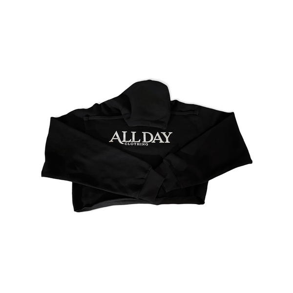 Black All Day crop hoodie