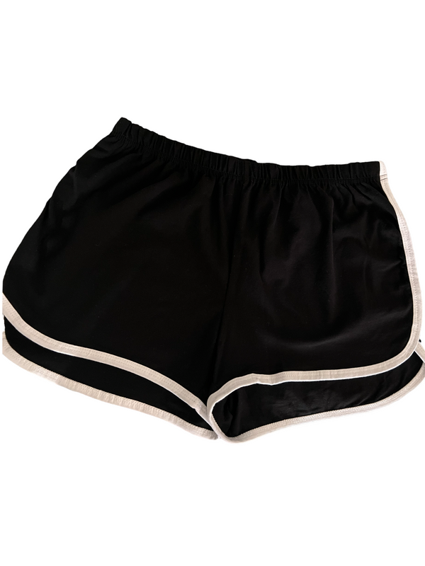 Black track shorts