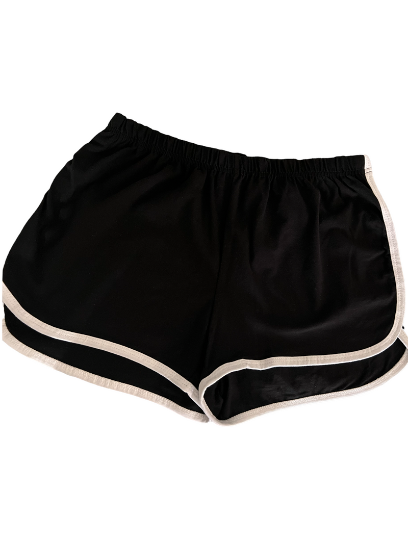 Black track shorts