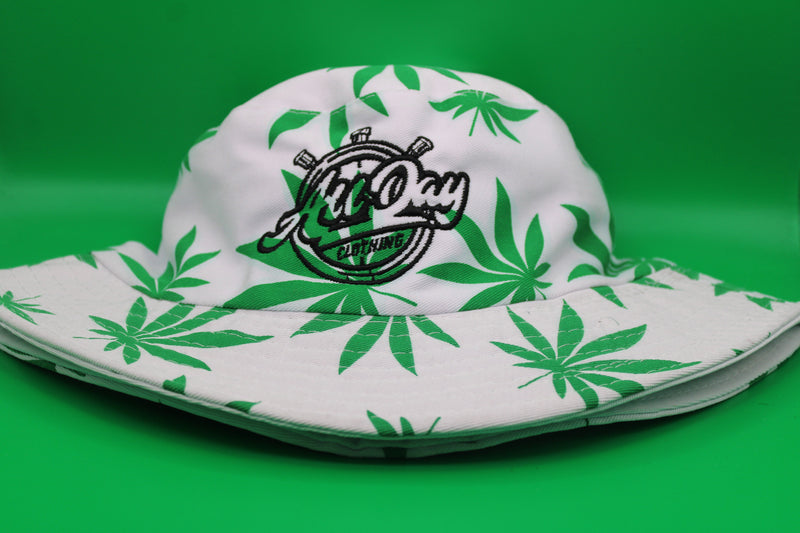 White Stoner Bucket hat